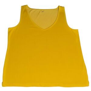 Madewell Tomboy V-Neck Tank Top Size Medium Style AI224 Tungsten Glow Yellow EUC